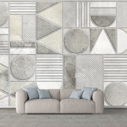 Fototapet 3D Personalizat Living si Dormitor - Contrast Geometric