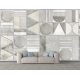 Fototapet 3D Personalizat Living si Dormitor - Contrast Geometric