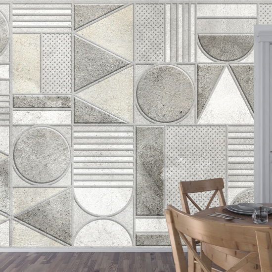 Fototapet 3D Personalizat Living si Dormitor - Contrast Geometric