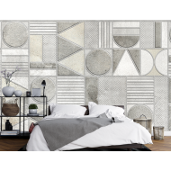 Fototapet 3D Personalizat Living si Dormitor - Contrast Geometric