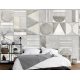Fototapet 3D Personalizat Living si Dormitor - Contrast Geometric