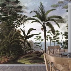 Fototapet 3D Personalizat Tropical - Padure & Frunze pentru Dormitor și Living