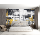 Fototapet Personalizat Abstract Alb-Negru cu Accente Aurii Fototapet Personalizat Abstract Alb-Negru cu Accente Aurii