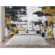 Fototapet Personalizat Abstract Alb-Negru cu Accente Aurii Fototapet Personalizat Abstract Alb-Negru cu Accente Aurii