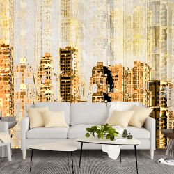 Fototapet Personalizat Abstract Oraș 3D - Decor Modern