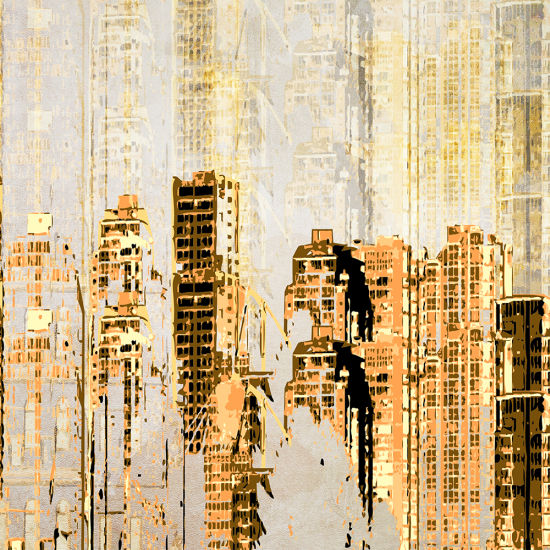 Fototapet Personalizat Abstract Oraș 3D - Decor Modern Fototapet Personalizat Abstract Oraș 3D - Decor Modern