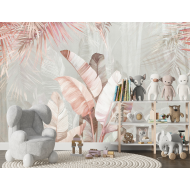 Fototapet fara imbinari personalizat - Pastel Pink
