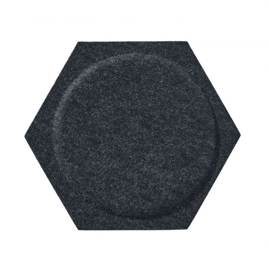 Panou Decorativ Acustic din Fetru Hexagon cu Cerc  300x259 mm