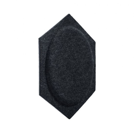 Panou Decorativ Acustic din Fetru Hexagon cu Cerc  300x259 mm