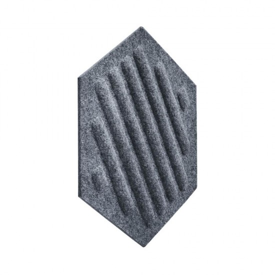 Panou Decorativ Acustic din Fetru Hexagon cu Dungi 300x259 mm