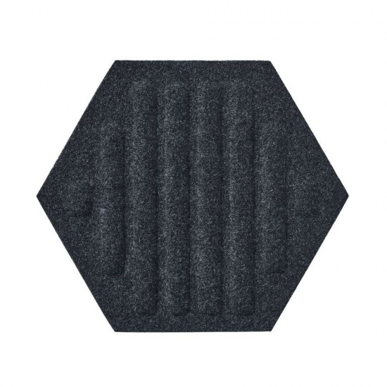 Panou Decorativ Acustic din Fetru Hexagon cu Dungi 300x259 mm