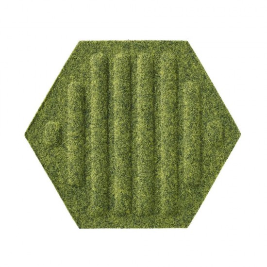 Panou Decorativ Acustic din Fetru Hexagon cu Dungi 300x259 mm