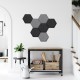 Panou Decorativ Acustic din Fetru Hexagon Simplu 300x259 mm