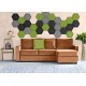 Panou Decorativ Acustic din Fetru Hexagon Fagure 300x259 mm