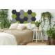 Panou Decorativ Acustic din Fetru Hexagon Simplu 300x259 mm