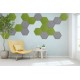 Panou Decorativ Acustic din Fetru Hexagon cu Dungi 300x259 mm