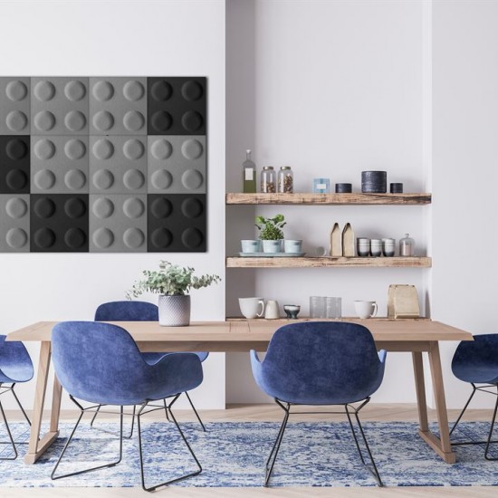 Panou Decorativ Acustic din Fetru Patrat Lego 300x300 mm