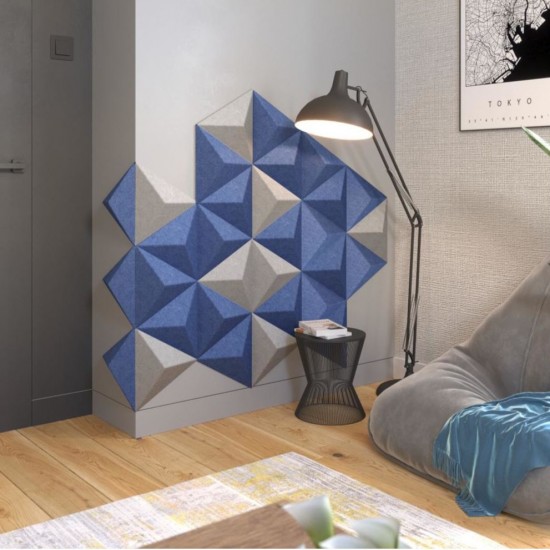 Panou Decorativ Acustic Triunghi 300x300x300 mm