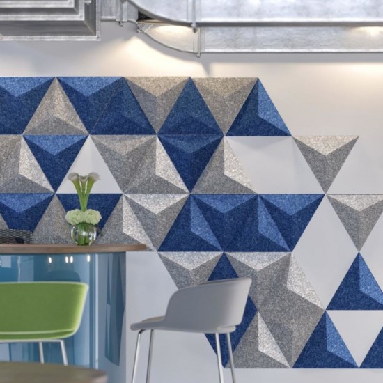 Panou Decorativ Acustic Triunghi 300x300x300 mm