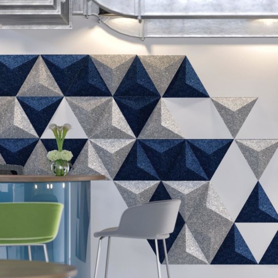 Panou Decorativ Acustic Triunghi 300x300x300 mm