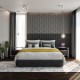 Panou Decorativ Acustic din Fetru Patrat Buline 300x300mm
