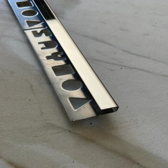 Profil inox colt exterior , incastrat , crom lucios 10x0,6x2700 mm