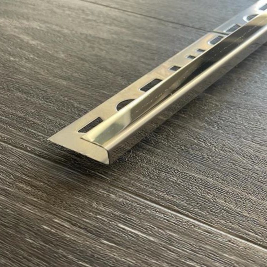 Profil inox colt exterior , incastrat , crom lucios 10x0,6x2700 mm