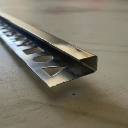 Profil inox colt exterior , incastrat , crom lucios 10x0,6x2700 mm
