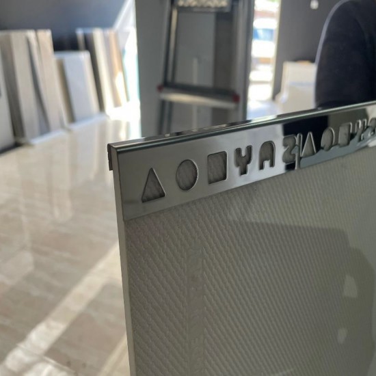 Profil inox colt exterior , incastrat , crom lucios 10x0,6x2700 mm