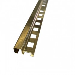Profil inox colt exterior pătrat , auriu brush 12x0,6x2700 mm