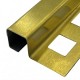 Profil inox colt exterior pătrat , auriu brush 12x0,6x2700 mm
