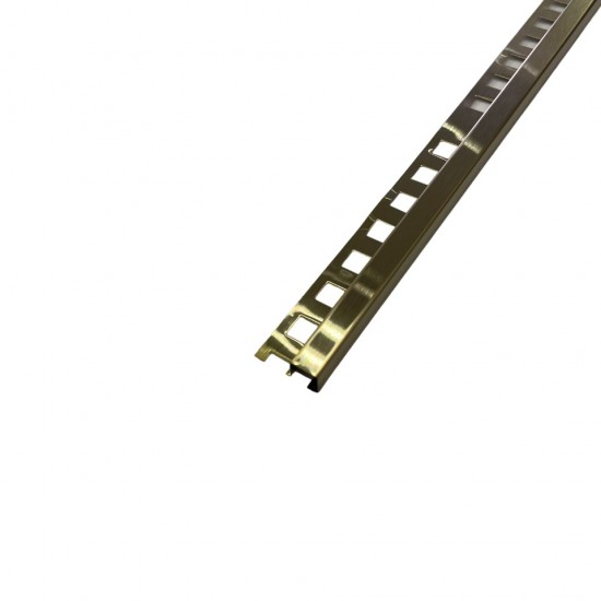 Profil inox colt exterior pătrat , auriu brush 12x0,6x2700 mm