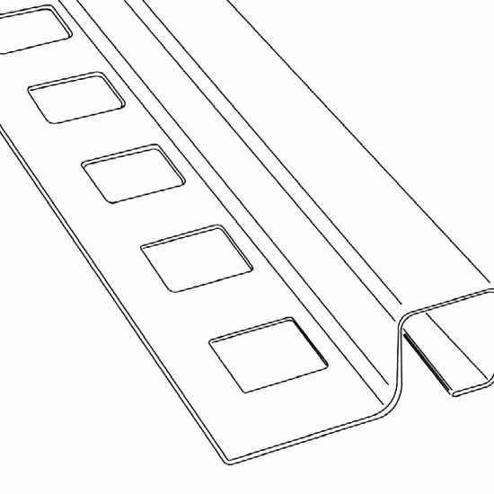 Profil inox colt exterior pătrat , auriu brush 12x0,6x2700 mm
