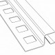 Profil inox colt exterior pătrat , auriu brush 12x0,6x2700 mm