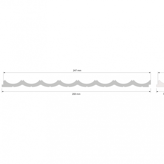 Panou 3D Riflat White WP002 Lumio