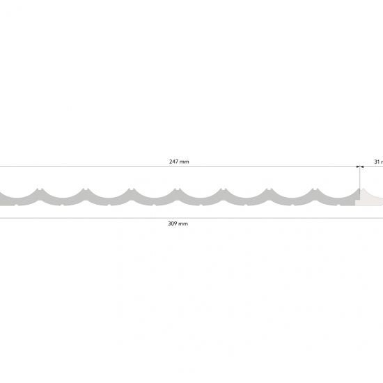 Panou 3D Riflat White WP002 Lumio
